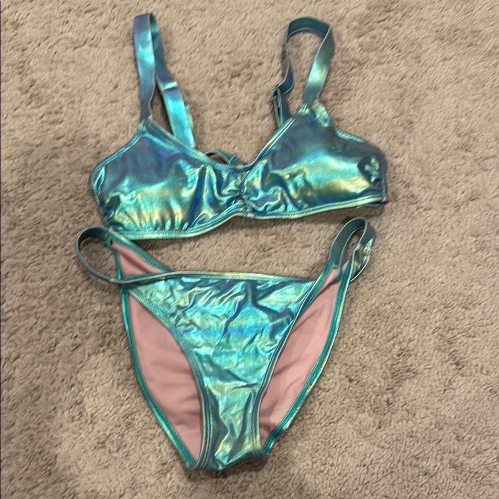 Shiny Iridescent Bikini Set